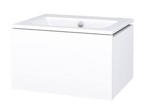 CONCEPT MODULAR skříňka pod umyvadlo 59,8x49,5x33,2 cm, 1 zásuvka, Push-open, lesklá bílá