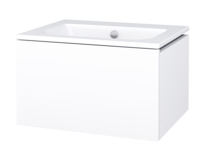 CONCEPT MODULAR skříňka pod umyvadlo 59,8x49,5x33,2 cm, 1 zásuvka, Push-open, lesklá bílá 807641 Obrázek - Hlavní obrázek