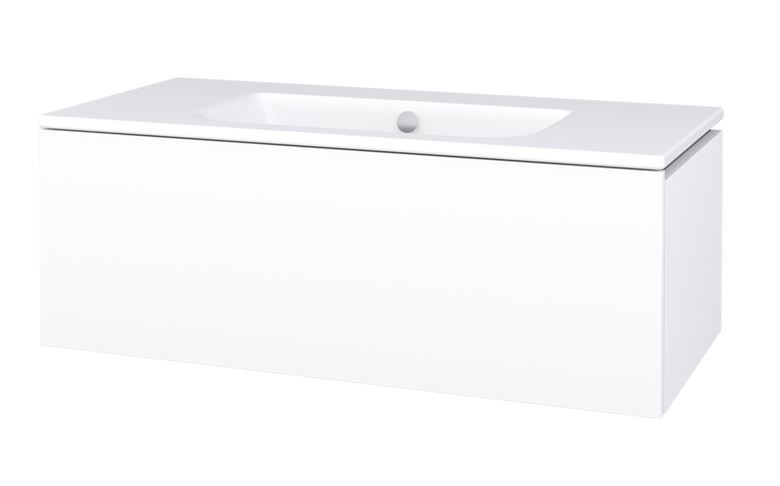 CONCEPT MODULAR skříňka pod umyvadlo 99,8x49,5x33,2 cm, 1 zásuvka, Push-open, lesklá bílá 807665 Obrázek - Hlavní obrázek