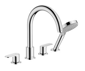 HANSGROHE VERNIS BLEND baterie na okraj vany, 4-otvorová, se sprchovou soupravou, chrom