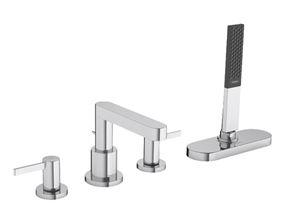 HANSGROHE FINORIS baterie na okraj vany, 4-otvorová, se sprchovou soupravou, s tělesem, chrom