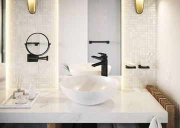 HANSGROHE ADDSTORIS kosmetické zrcátko 188 mm, zvětšovací, černá 41791670 Obrázek - fotka