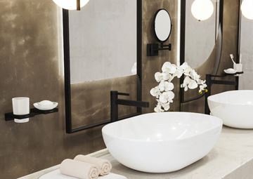 HANSGROHE ADDSTORIS kosmetické zrcátko 188 mm, zvětšovací, černá 41791670 Obrázek - fotka