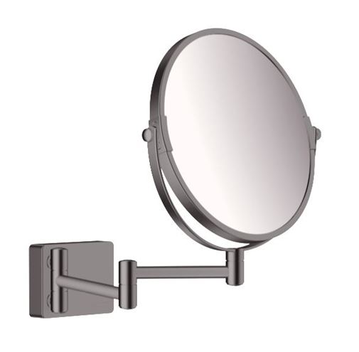HANSGROHE ADDSTORIS kosmetické zrcátko 188 mm, zvětšovací, kartáčovaný černý chrom 41791340 Obrázek - Hlavní obrázek