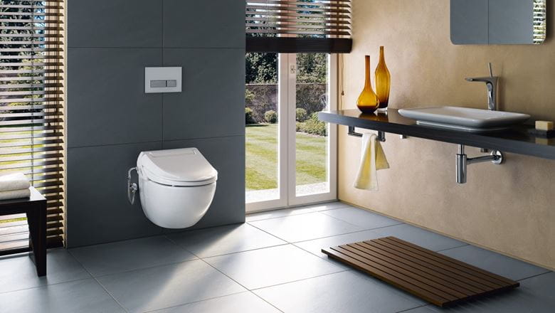 GEBERIT AQUACLEAN 4000 SET závěsné WC s bidetovým sedátkem, SoftClosing, Rimfree 146.135.11.1 Obrázek - fotka