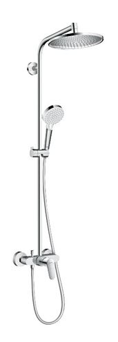 HANSGROHE CROMETTA S SHOWERPIPE 240 sprchový set s nástěnnou baterií, horní sprcha, ruční sprcha se 2 proudy, tyč, hadice, chrom 27269000 Obrázek - Hlavní obrázek