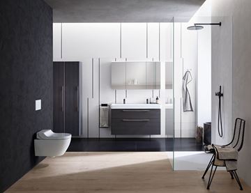 GEBERIT AQUACLEAN TUMA COMFORT závěsné WC s bidetovým sedátkem, SoftOpening, Rimless, KeraTect 146.292.11.1 Obrázek - fotka