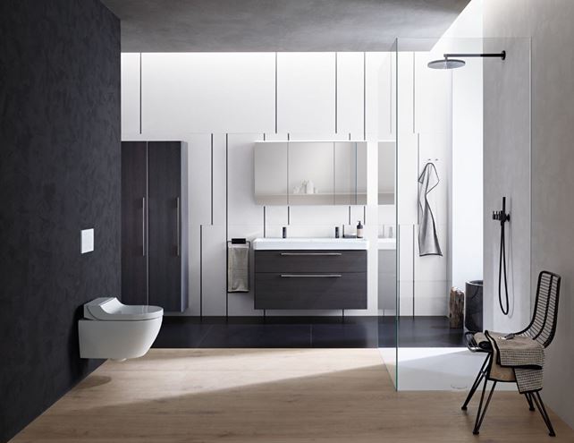 GEBERIT AQUACLEAN TUMA COMFORT závěsné WC s bidetovým sedátkem, SoftOpening, Rimless, KeraTect 146.292.11.1 Obrázek - fotka