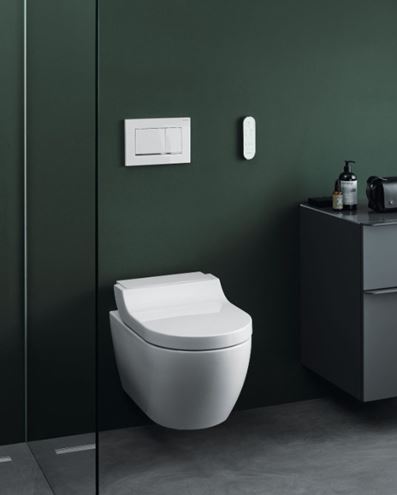 GEBERIT AQUACLEAN TUMA COMFORT závěsné WC s bidetovým sedátkem, SoftOpening, Rimless, KeraTect 146.292.11.1 Obrázek - fotka