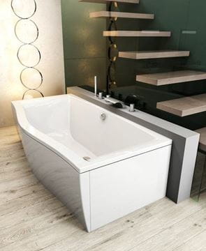 RAVAK WF 025.00 baterie na okraj vany, 5-otvorová, s přepínačem, se sprchovou soupravou, chrom X070060 Obrázek - fotka