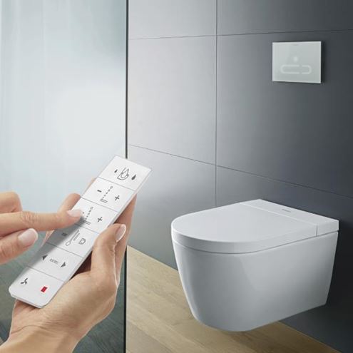 DURAVIT SENSOWASH STARCK F LITE závěsné WC compact, s bidetovým SoftClose sedátkem, Rimless splachování, HygieneGlaze 650001012004310 Obrázek - fotka