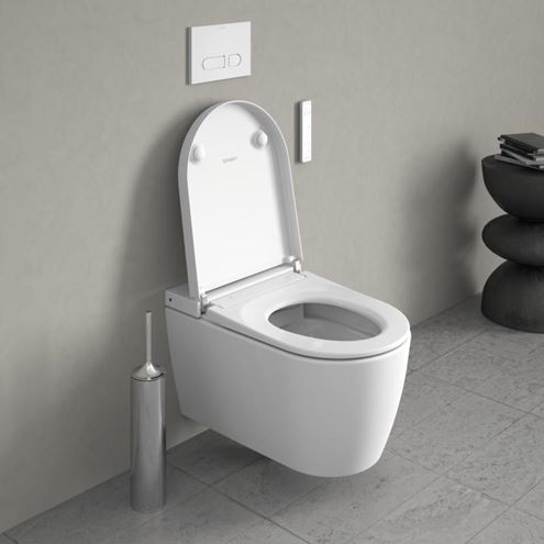 DURAVIT SENSOWASH STARCK F LITE závěsné WC compact, s bidetovým SoftClose sedátkem, Rimless splachování, HygieneGlaze 650001012004310 Obrázek - fotka