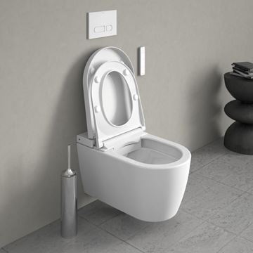 DURAVIT SENSOWASH STARCK F LITE závěsné WC compact, s bidetovým SoftClose sedátkem, Rimless splachování, HygieneGlaze 650001012004310 Obrázek - fotka
