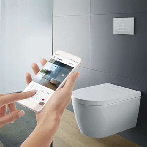 DURAVIT SENSOWASH STARCK F LITE závěsné WC compact, s bidetovým SoftClose sedátkem, Rimless splachování, HygieneGlaze 650001012004310 Obrázek - fotka
