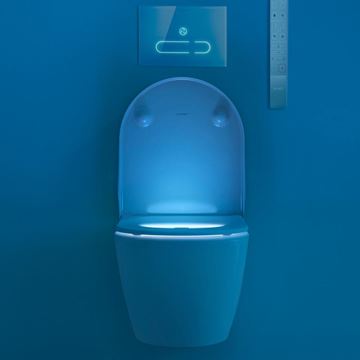 DURAVIT SENSOWASH STARCK F PLUS COMPACT závěsné WC s bidetovým sedátkem, Rimless, Softclose, bílá 650000012004320 Obrázek - fotka