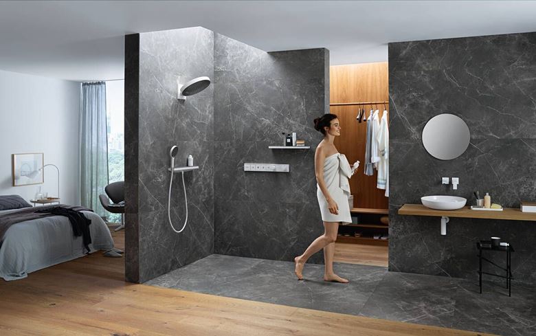 HANSGROHE RAINSELECT podomítková termostatická baterie, pro 4 spotřebiče, matná bílá 15382700 Obrázek - fotka