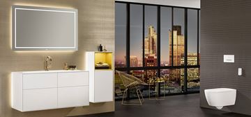 VILLEROY & BOCH VICLEAN sprchovací WC s bidetovým sedátkem, SoftClosing, DirectFlush, CeramicPlus, alpská bílá V0E100R1 Obrázek - fotka