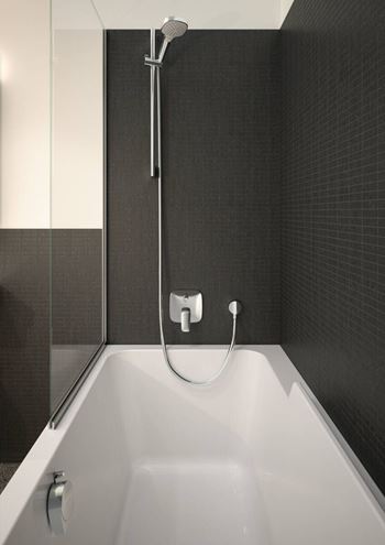 HANSGROHE CROMA SELECT E VARIO 3JET sprchová souprava 3-dílná, ruční sprcha 110x110 mm, 3 proudy, tyč, hadice, EcoSmart, bílá/chrom 26583400 Obrázek - fotka