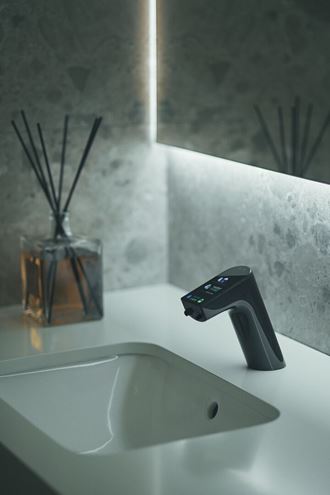 IDEAL STANDARD INTELLIMIX senzorová umyvadlová baterie, s dávkováním mýdla, napájení ze sítě, černý onyx A7488B3 Obrázek - fotka