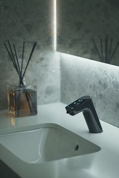 IDEAL STANDARD INTELLIMIX senzorová umyvadlová baterie, s dávkováním mýdla, napájení ze sítě, černý onyx A7488B3 Obrázek - fotka