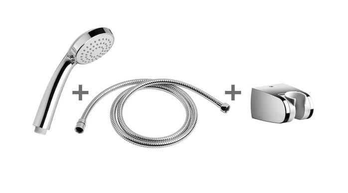JIKA RIO sprchová souprava 3-dílná, ruční sprcha pr. 100 mm, hadice, držák, chrom/nerez H3651R00041001 Obrázek - fotka