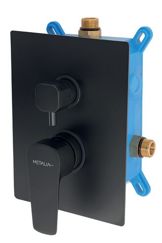NOVASERVIS METALIA 58 podomítková baterie, pro 2 spotřebiče, s tělesem, černá BOX58051R,5 Obrázek - Hlavní obrázek