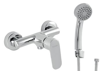 NOVASERVIS TITANIA COSMOS sprchový set s baterií, ruční sprcha, hadice, držák, chrom