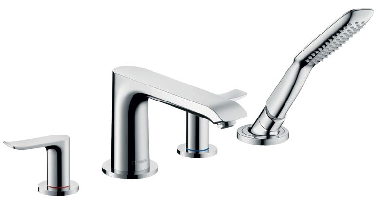 HANSGROHE METRIS baterie na okraj vany, 4-otvorová, se sprchovou soupravou, chrom 31442000 Obrázek - Hlavní obrázek
