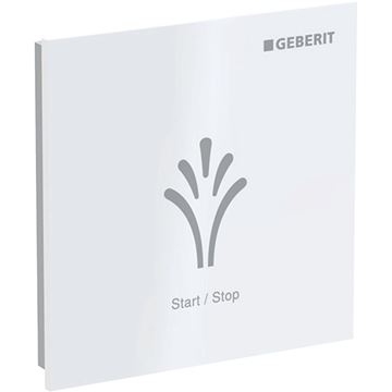 GEBERIT AQUACLEAN ovládací tlačítko splachování, pro elektronický bidet, senzorové, napájení z baterie, plast, bílá