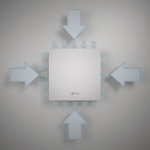 CONCEPT SILENZIO 100 VK axiální ventilátor 100 mm, nástěnný/stropní 11236 Obrázek - fotka