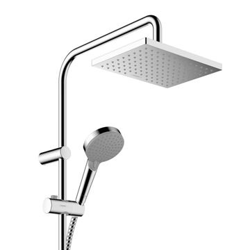 HANSGROHE VERNIS SHAPE SHOWERPIPE 230 sprchový set s termostatickou baterií, horní sprcha, ruční sprcha se 2 proudy, tyč, hadice, chrom 26286000 Obrázek - fotka