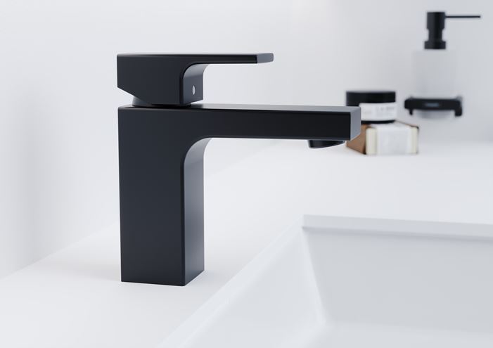 HANSGROHE VERNIS SHAPE umyvadlová stojánková baterie, s odtokovou soupravou, EcoSmart, matná černá 71561670 Obrázek - fotka