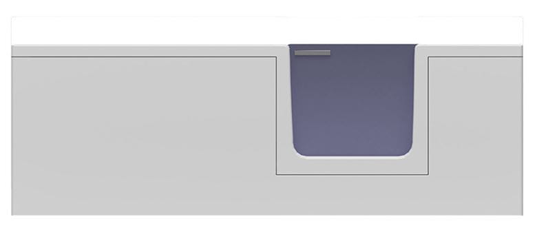 GKI DUOSETRA vana 170x80 cm, s dvířky, se zástěnou a sedátkem, s odnímatelným panelem a rámem, akrylát DUOSETRA Obrázek - fotka