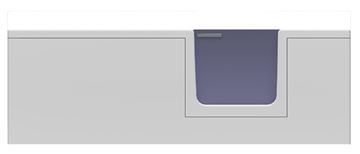 GKI DUOSETRA vana 170x80 cm, s dvířky, se zástěnou a sedátkem, s odnímatelným panelem a rámem, akrylát DUOSETRA Obrázek - fotka
