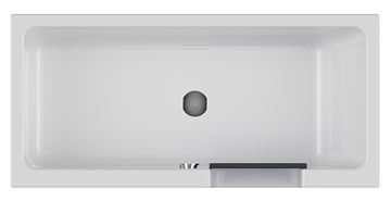 GKI DUOSETRA vana 170x80 cm, s dvířky, se zástěnou a sedátkem, s odnímatelným panelem a rámem, akrylát DUOSETRA Obrázek - fotka