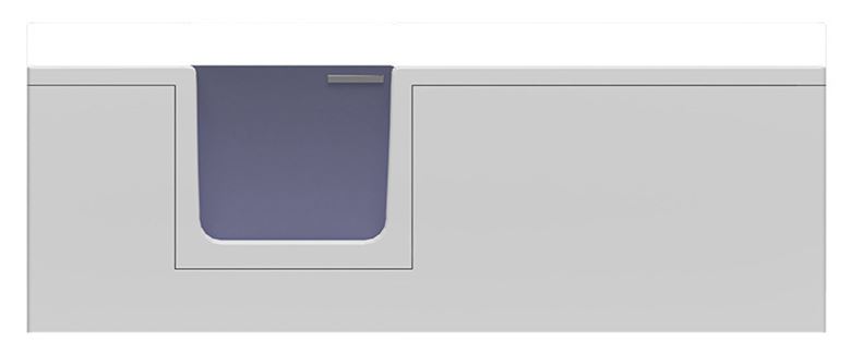 GKI DUOSETLA vana 170x80 cm, s dvířky, se zástěnou a sedátkem, s odnímatelným panelem a rámem, akrylát DUOSETLA Obrázek - fotka