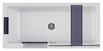 GKI DUOSETLF vana 170x80 cm, s dvířky, se zástěnou a sedátkem, s panelem pro obložení dlaždicemi, akrylát DUOSETLF Obrázek - fotka