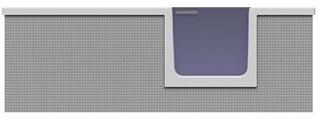 GKI DUOSETRF vana 170x80 cm, s dvířky, se zástěnou a sedátkem, s panelem pro obložení dlaždicemi, akrylát DUOSETRF Obrázek - fotka
