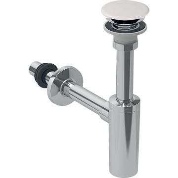 GEBERIT designový sifon k umyvadlu DN32, s převlečnou maticí 5/4 a výpustí, chrom