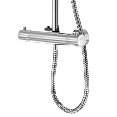 STEINBERG 100 sprchový set s termostatickou baterií, horní sprcha, ruční sprcha, tyč, hadice, chrom 100 2721 Obrázek - fotka