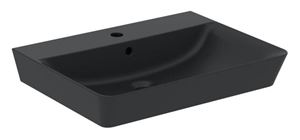 IDEAL STANDARD CONNECT AIR umyvadlo 60 cm, s otvorem pro baterii a přepadem, hedvábná černá