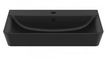 IDEAL STANDARD CONNECT AIR umyvadlo 60 cm, s otvorem pro baterii a přepadem, hedvábná černá E0298V3 Obrázek - fotka