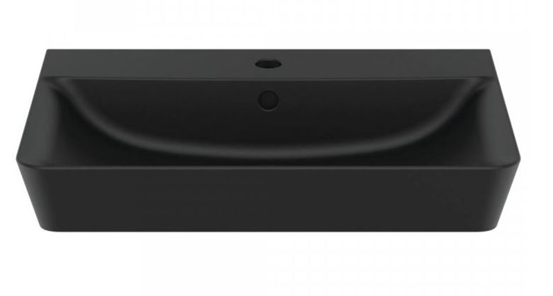 IDEAL STANDARD CONNECT AIR umyvadlo 60 cm, s otvorem pro baterii a přepadem, hedvábná černá E0298V3 Obrázek - fotka