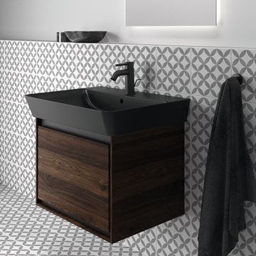 IDEAL STANDARD CONNECT AIR umyvadlo 60 cm, s otvorem pro baterii a přepadem, hedvábná černá E0298V3 Obrázek - fotka