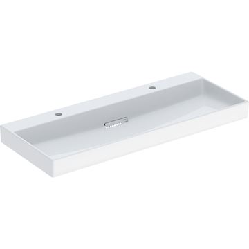 GEBERIT ONE umyvadlo 120 cm, se 2 otvory pro baterie, skrytý přepad, KeraTect