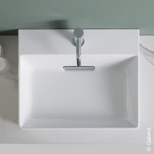 GEBERIT ONE umyvadlo 50 cm, s otvorem pro baterii, skrytý přepad, KeraTect 505.024.00.1 Obrázek - fotka