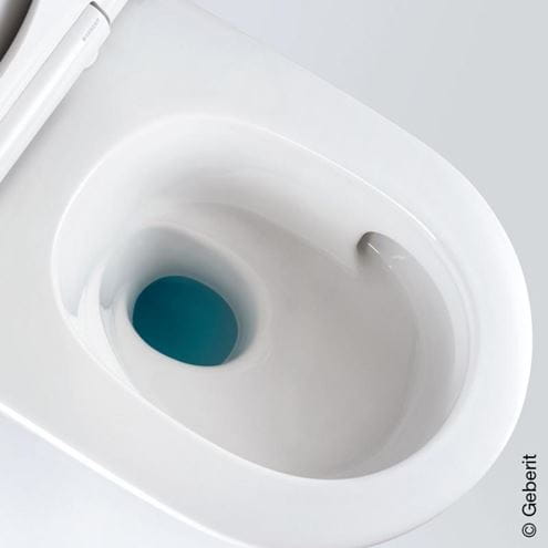 GEBERIT ONE závěsné WC se SoftClose sedátkem, TurboFlush splachování, KeraTect, matná bílá/lesklý chrom 500.202.01.1 Obrázek - fotka