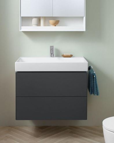 GEBERIT ONE skříňka pod umyvadlo 74x47x50, cm, 2 zásuvky, Push-open, ořech hickory 505.262.00.6 Obrázek - fotka