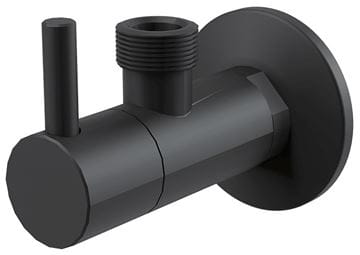 ALCA rohový ventil 1/2"x1/2", s filtrem, matná černá