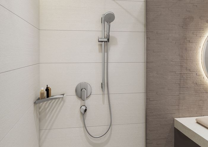 HANSGROHE ADDSTORIS rohová police, nástěnná, chrom 41741000 Obrázek - fotka